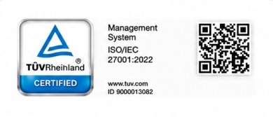 TÜV Rheinland Management System ISO/IEC 27001:2022 Certified